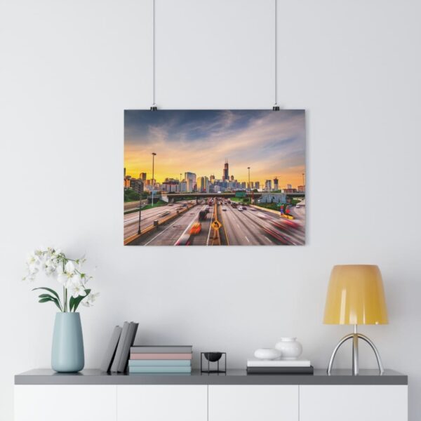 Poster Chicago USA, Wandbild, Skyline Chicago