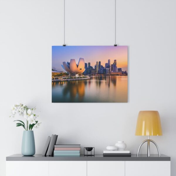 Poster Singapur Skyline, Wandbild, Asien, Deko