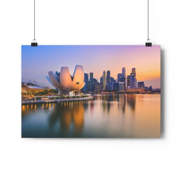 Poster Singapur Skyline, Wandbild, Asien, Deko